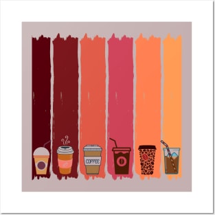 coffee mugs colors design Posters and Art